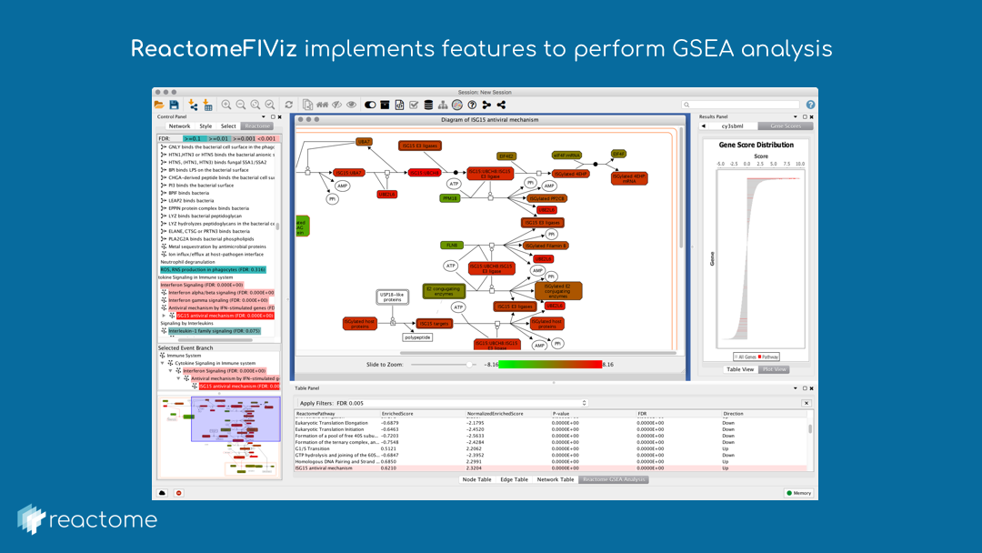 ReactomeFIViz GSEA